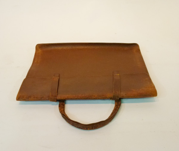 1: Brown Thin Leather Satchel