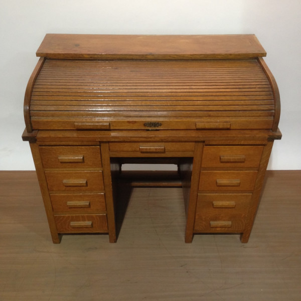 12: Period Oak Rolltop Desk