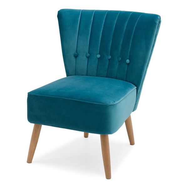 8: Velvet Cocktail Chair - Teal