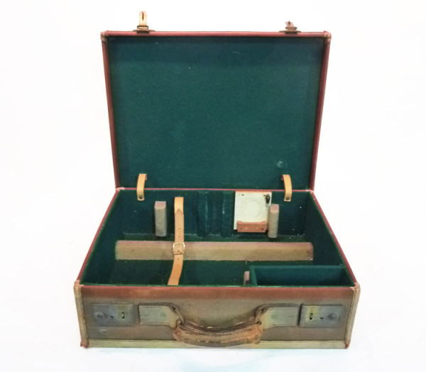 3: Brown Canvas Briefcase