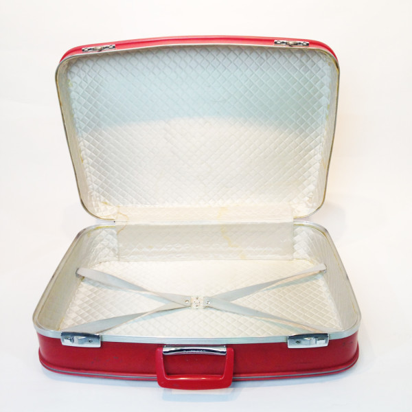 5: Red Hard Shell Suitcase 