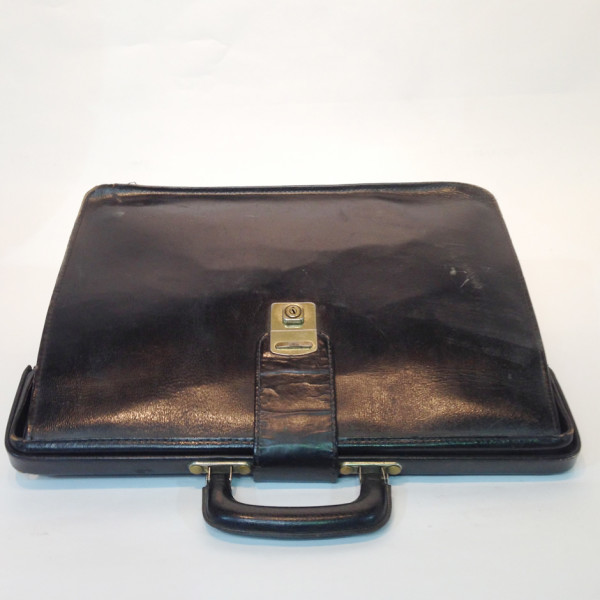 1: Black Leather Briefcase