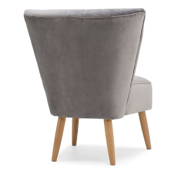 7: Velvet Cocktail Chair - Grey