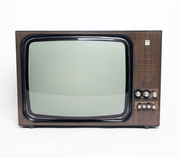 1: Non Practical 1970's HMV Vintage TV In Wooden Casing (19