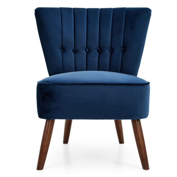 8: Velvet Cocktail Chair - Midnight Blue