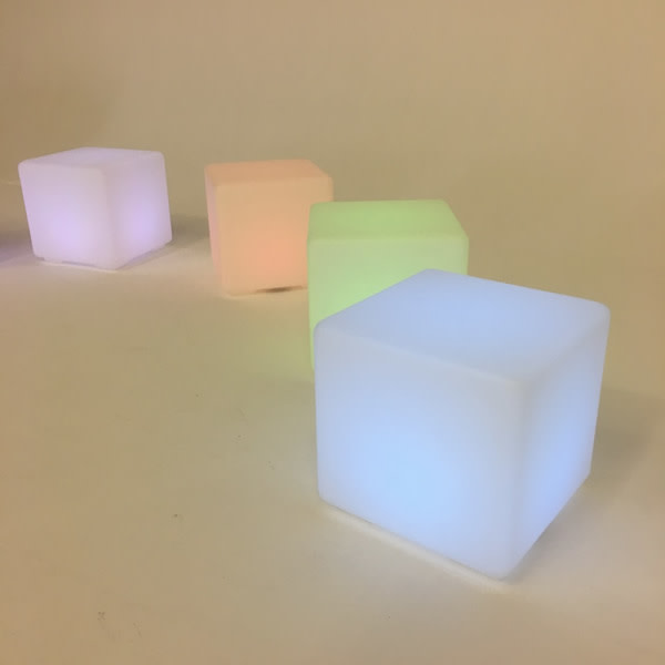 1: Illuminated Wireless Pouf Cube / Display Plinth (Working)