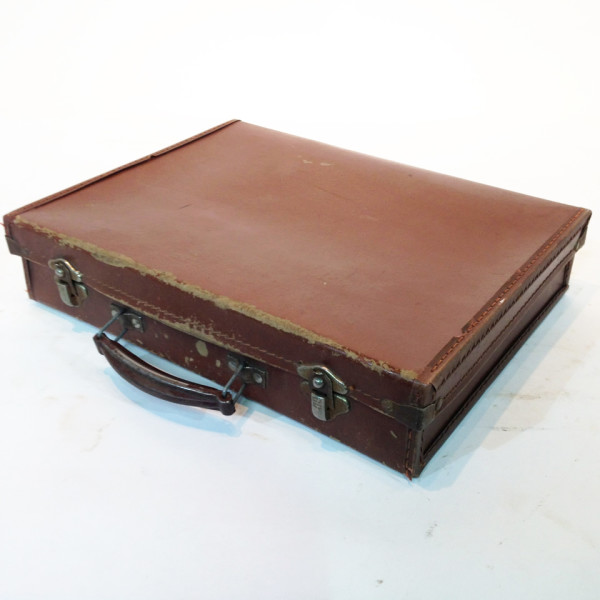 5: Brown Leather Slim Briefcase