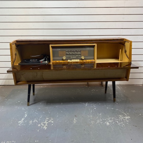 3: Vintage Music Cabinet With Working Record/Radio Player 