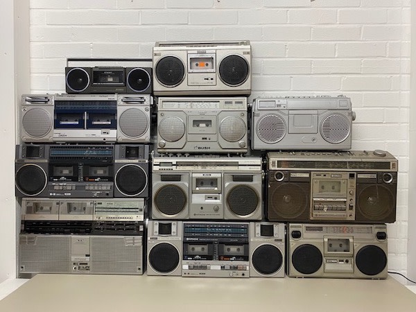 2: Sharp Large Silver Boombox (Fully Working)