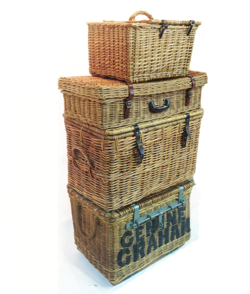 3: Stack Of 3 Wicker Baskets (2nd one down not available)