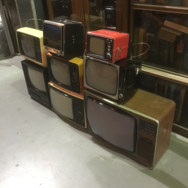 2: Stack Of Vintage TV's (B&W & Colour)