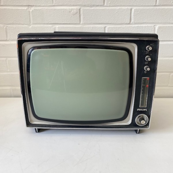 1: Static Only 1960's Philips X 12 T TV