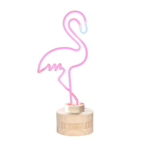 3: Neon Pink Flamingo Table Lamp (Working)