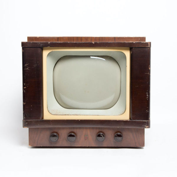 4: Non Practical Vintage Philips TV With Wooden Casing