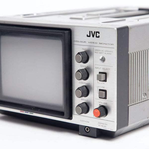 4: Non Practical Silver Vintage Mini JVC Video Monitor 