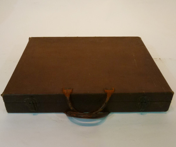 1: Thin Brown Leather Briefcase