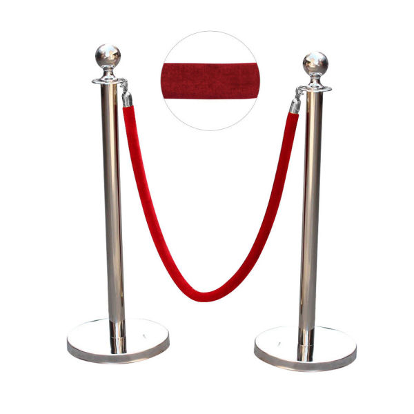 2: Stanchion Posts With Red Velvet Rope