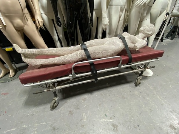 5: Red Medical/Ambulance Adjustable Stretcher On Wheels