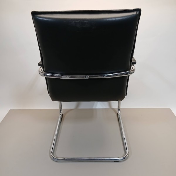 5: Black Office Chair With Chrome Legs