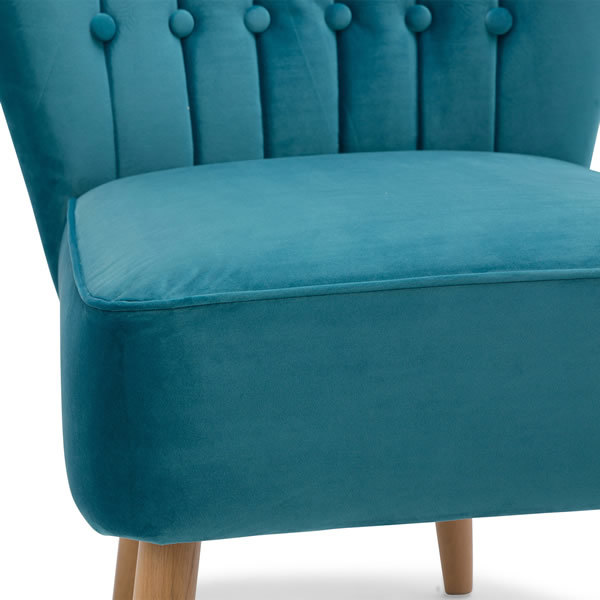 8: Velvet Cocktail Chair - Teal