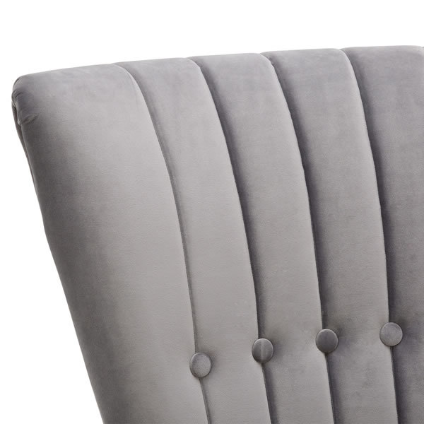 8: Velvet Cocktail Chair - Grey