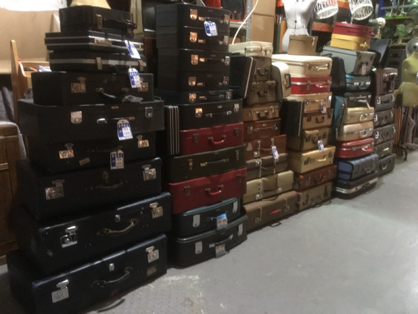 3: Stacks of Vintage Luggage