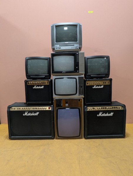 2: Working TV Stack With Marshall Amps