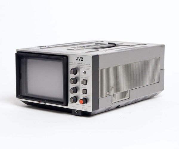 4: Non Practical Silver Vintage Mini JVC Video Monitor 