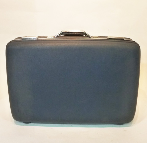 4: Dark Blue Hard Shell Retro Suitcase