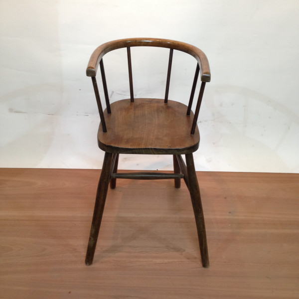 2: Child's Wooden Highchair 