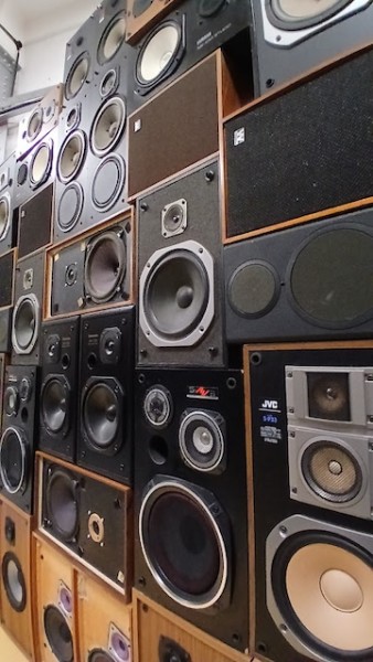 5: Large Wall Of 40 Retro Speakers (Non Practical)