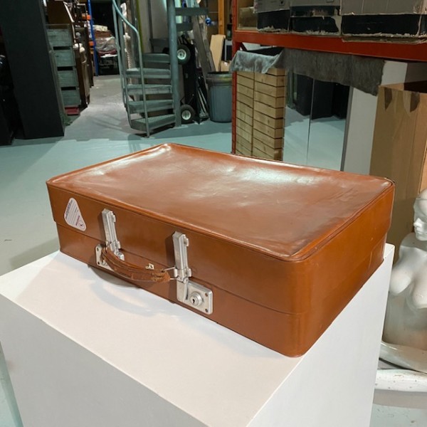 1: Tan Vintage Suitcase
