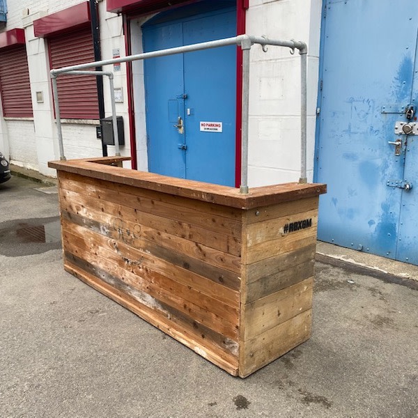 2: Rustic Pallet Bar With Scaffold Frame (Ideal For Lights/Decor)