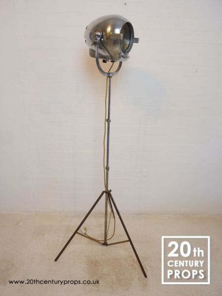 1: Chrome Industrial Floor Lamp