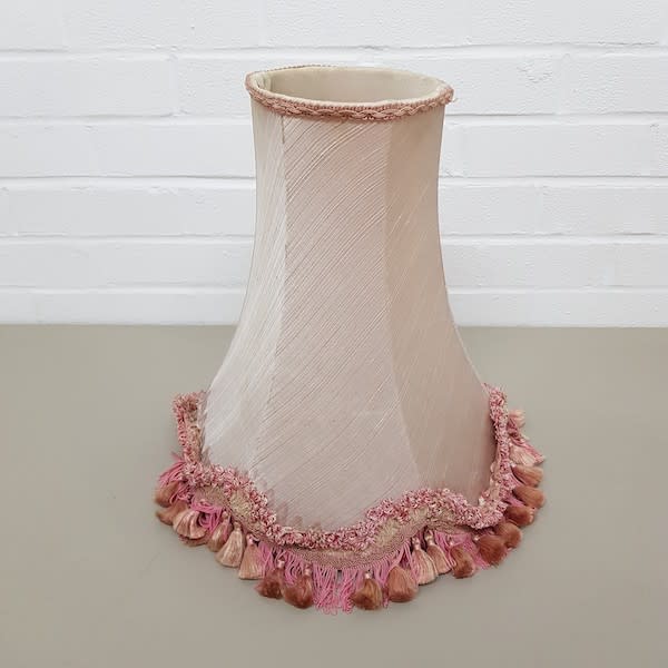 1: Small Pink Lampshade With Tassels