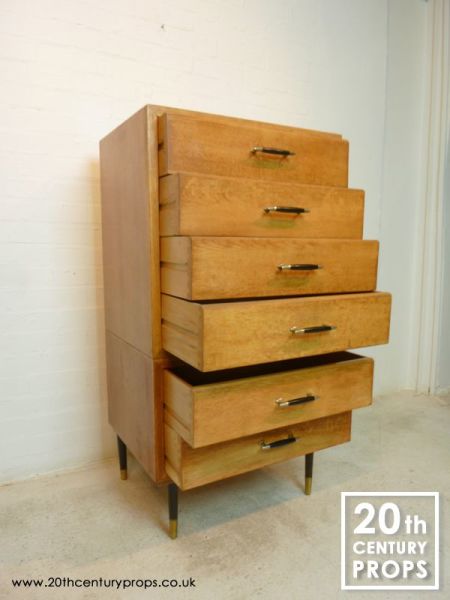 1: Mid Century Modern Oak Drawers