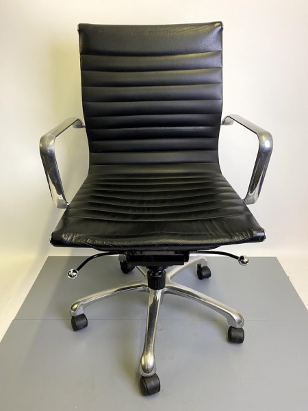4: Black & Chrome Office Desk Chair