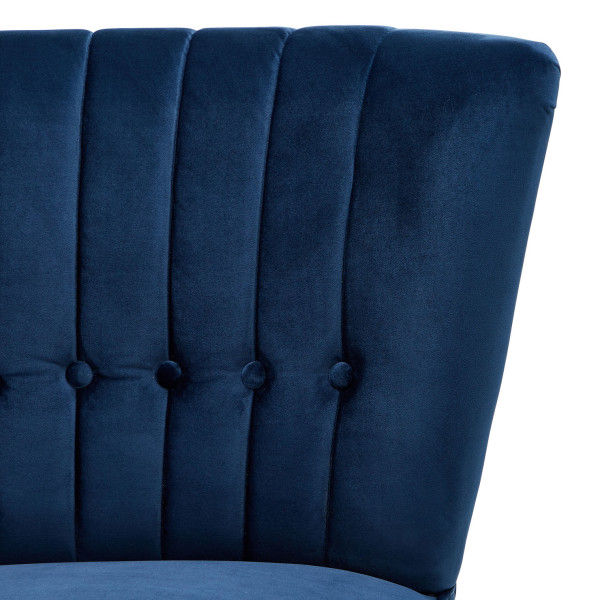 4: Velvet Cocktail Chair - Midnight Blue