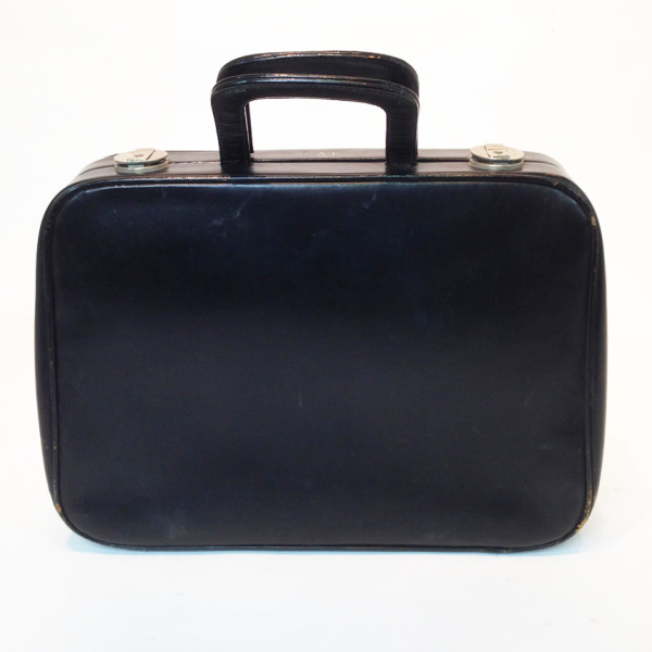 3: Thin Black Soft Leather Suitcase