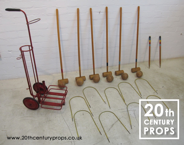 1: Vintage Croquet Set With Trolley