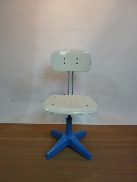 4: Blue And White Industrial Chair