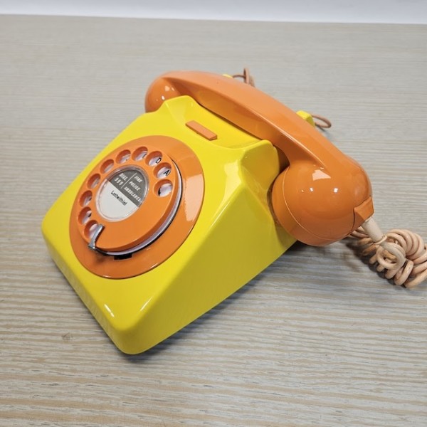 2: Orange & Yellow Retro Telephone (Non Practical)