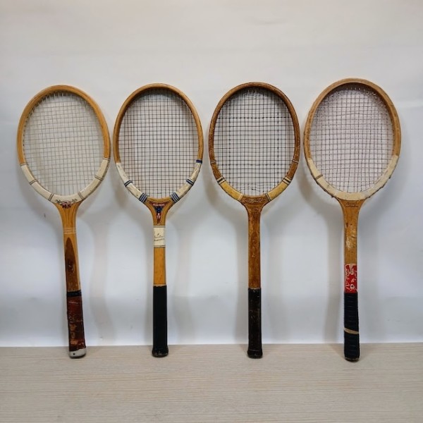 2: Vintage Wooden Tennis Racket
