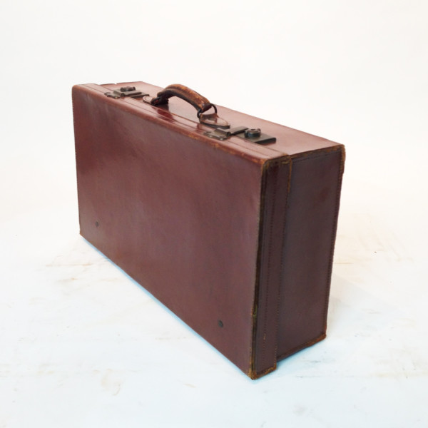 5: Brown Leather Suitcase