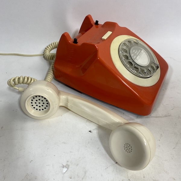 4: Orange/Cream Retro Telephone