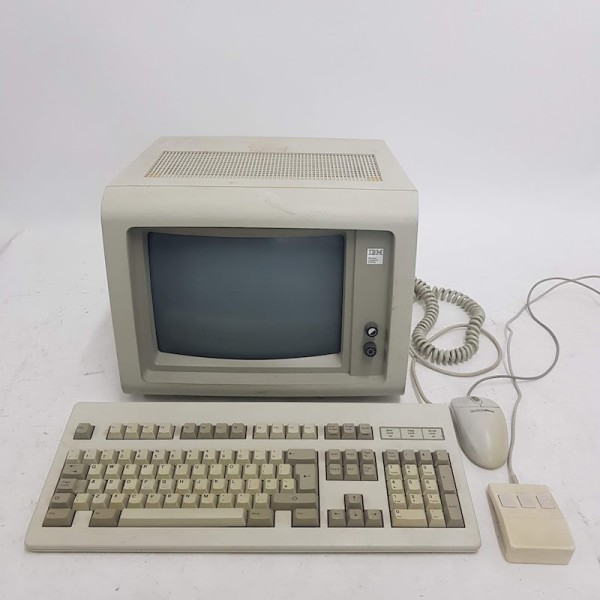 1: IBM PC5150 1981 Monitor With Keyboard & Mouse (Non Practical)