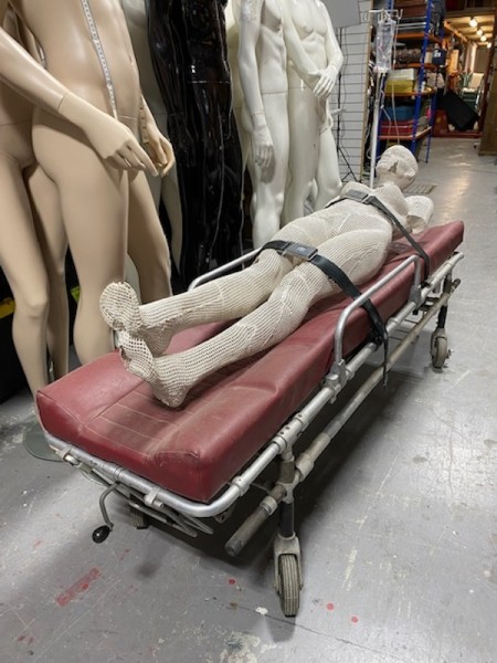 5: Red Medical/Ambulance Adjustable Stretcher On Wheels