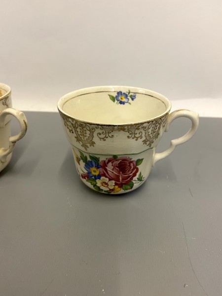 3: Large Vintage Bone China Cup & Saucer