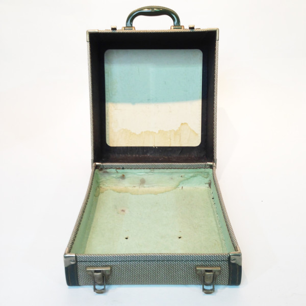 4: Small Patterned With Green Trim Travel Case