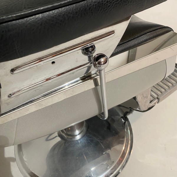 8: Reclining Black & Chrome Barber's Chair (Quantity 3 available)
